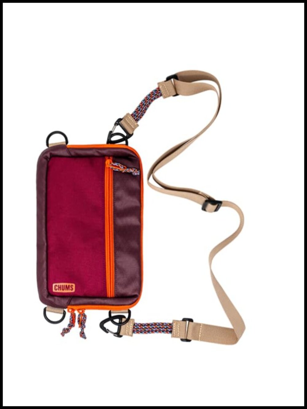 Chums Rover Crossbody Bag Water Resistant Lightweight Travel Hiking Sling Purse